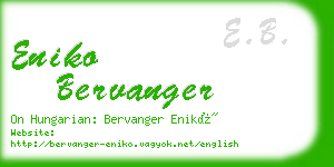 eniko bervanger business card